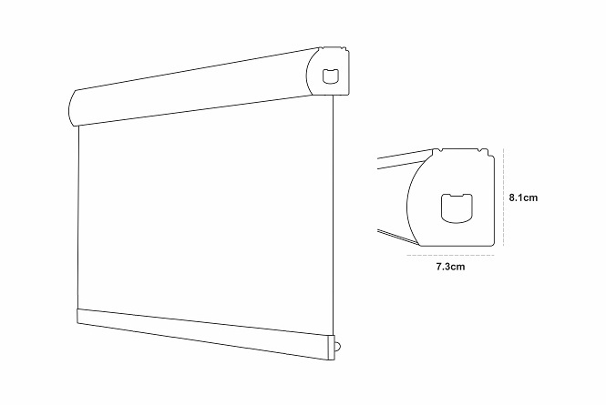 Màn cuốn tự động hệ thanh Cassette