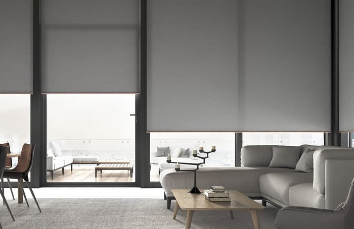 Màn cuốn trong không gian hiện đại