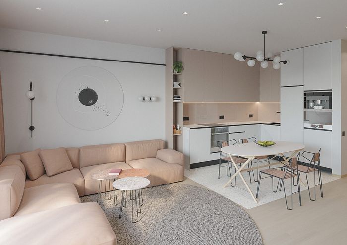 Một không gian thiết kế theo phong cách Monochrome điển hình