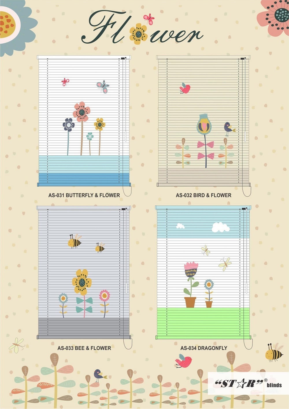 BST Hình Màn Nhôm Flower